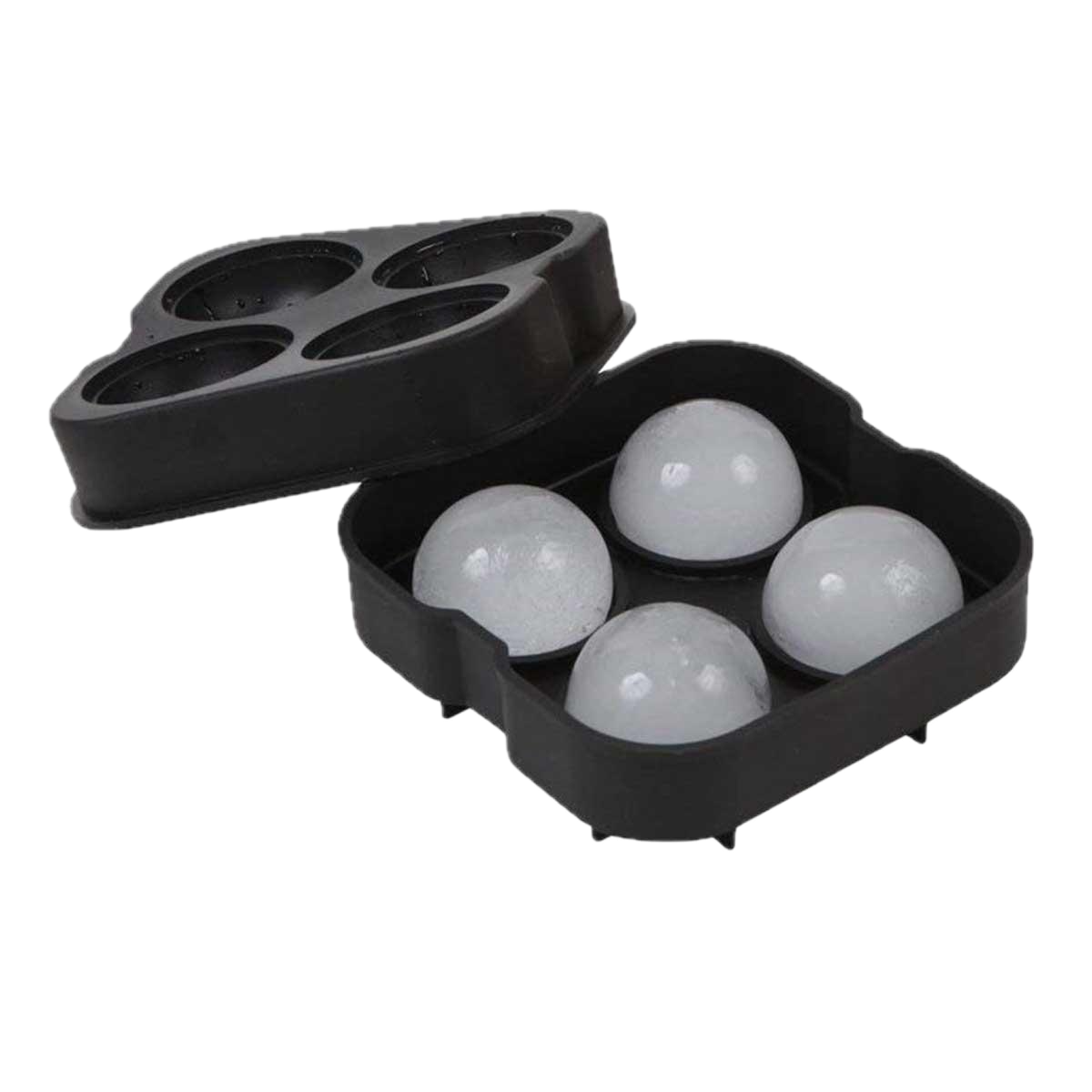 Round Ice Cube Silicon Tray (4 Cavities)