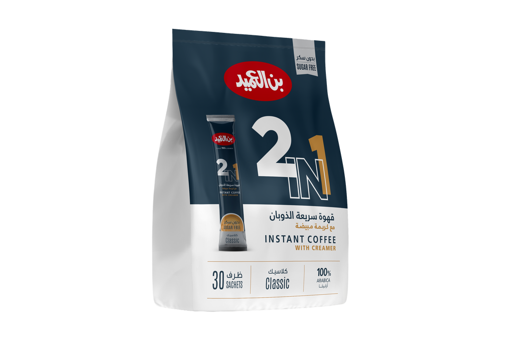 قهوة عميد سريعة الذوبان 2 في 1 (30 ظرف)