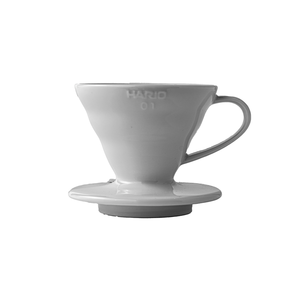 هاريو V60 قمع تقطير قهوة سيراميك أبيض 01 VDCR-01W