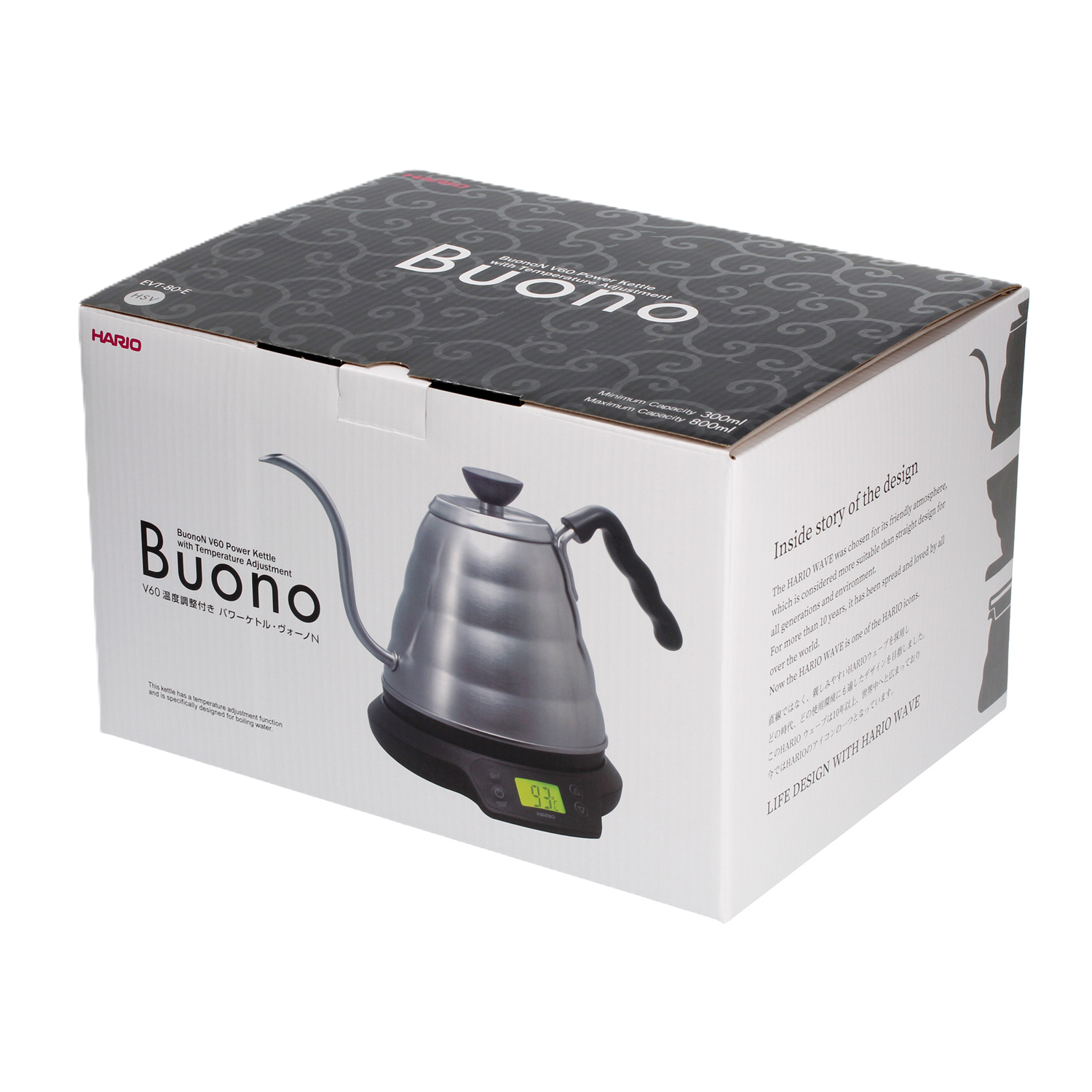 Hario V60 Electric Drip Kettle Buono (EVT-80-HSV)