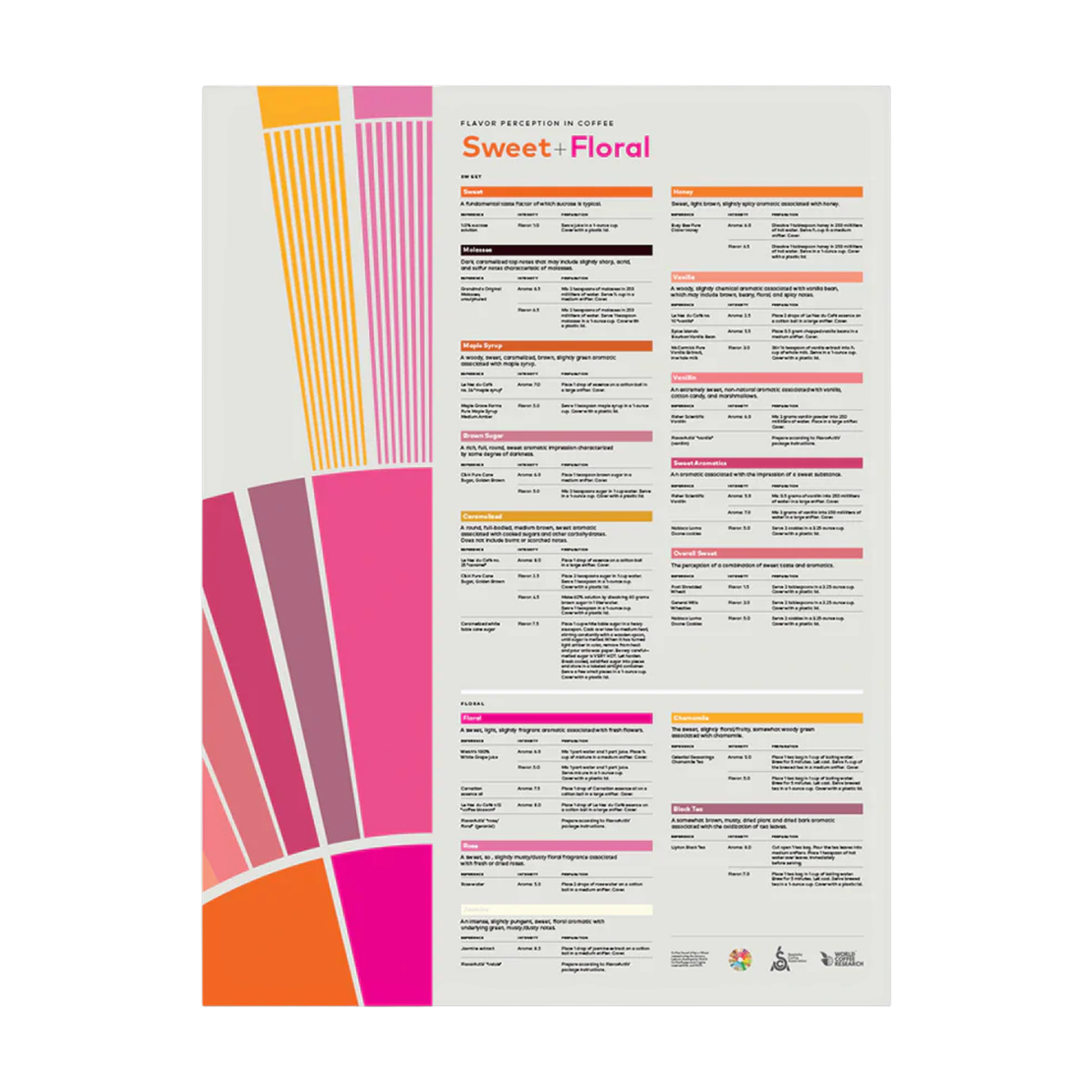 SCA Flavor Perception in Coffee Poster (Sweet Floral)