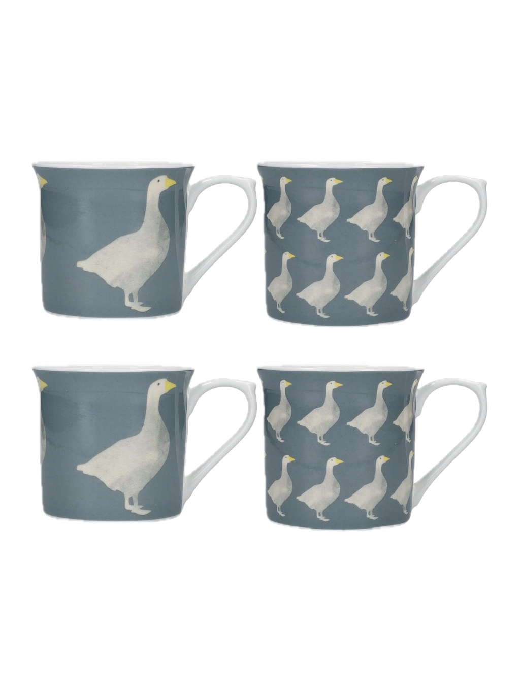 KitchenCraft Fluted Geese Mug (Set of 4)