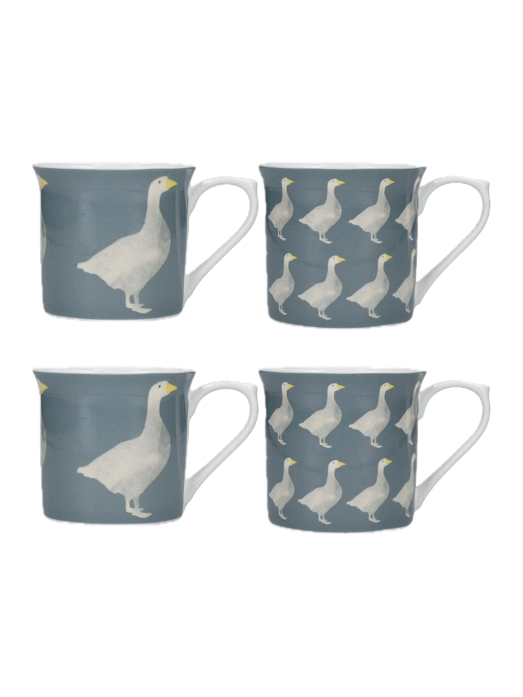 KitchenCraft Fluted Geese Mug (Set of 4)