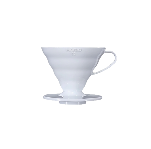 Hario V60 Plastic Coffee Dripper (White 02 VDR-02W)