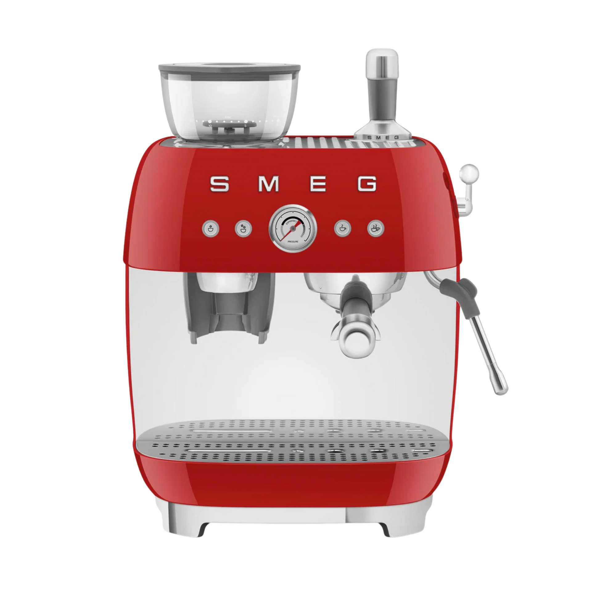 Smeg Manual Espresso Coffee Machine With Grinder 50's Style Aesthetic