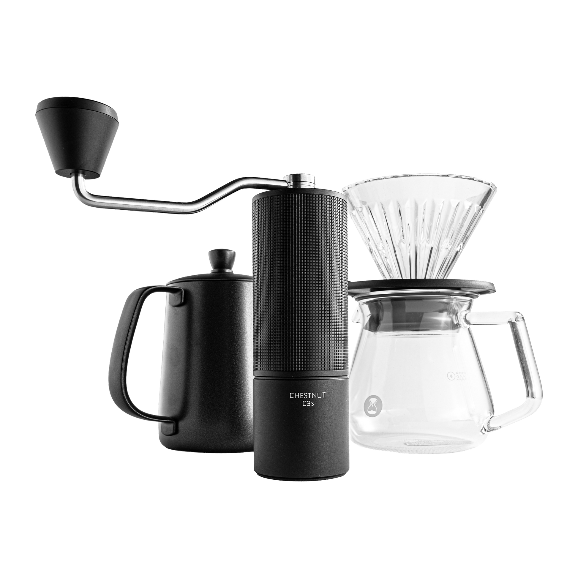 تايم مور طقم مطحنة يدوية أسود فيش03