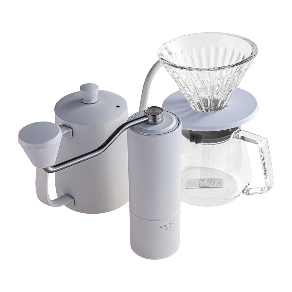 تايم مور طقم مطحنة يدوية أبيض فيش03