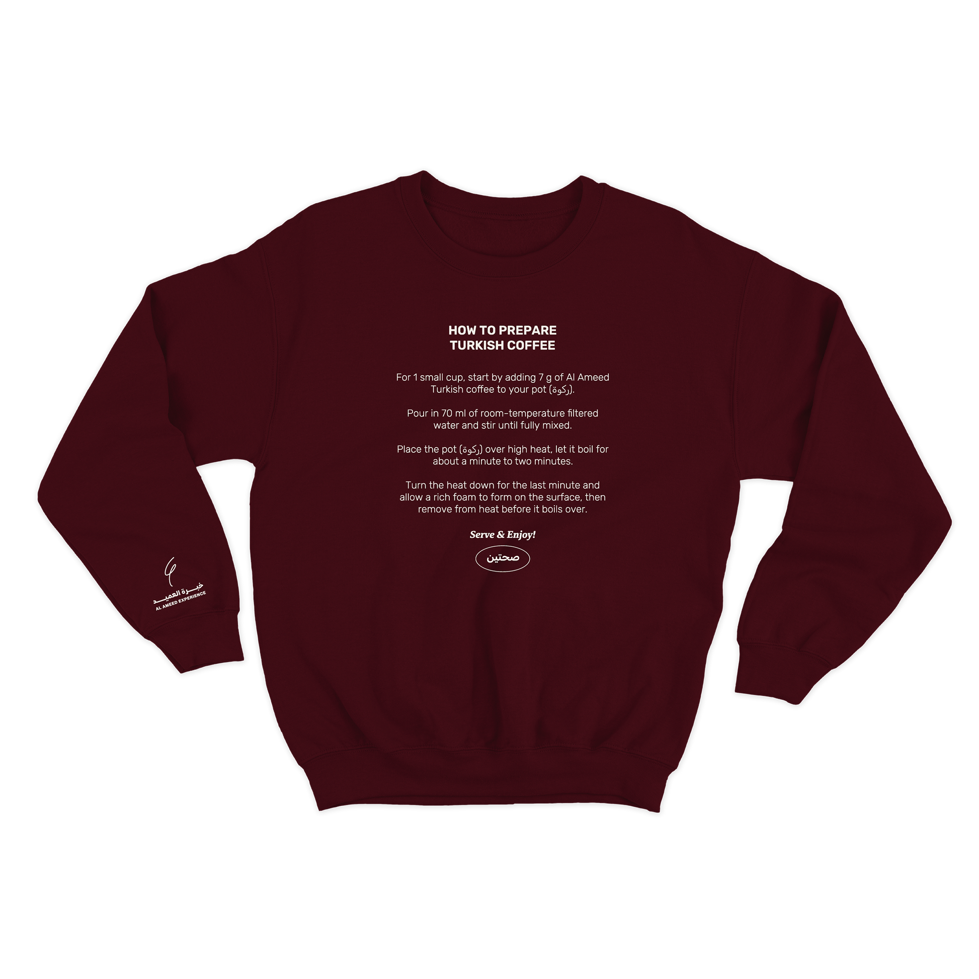 Turkish coffee preparation method sweatshirt