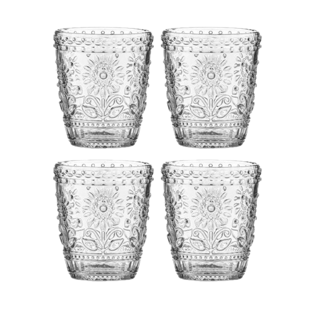 Sunflower Glass Tumblers (Set of 4)